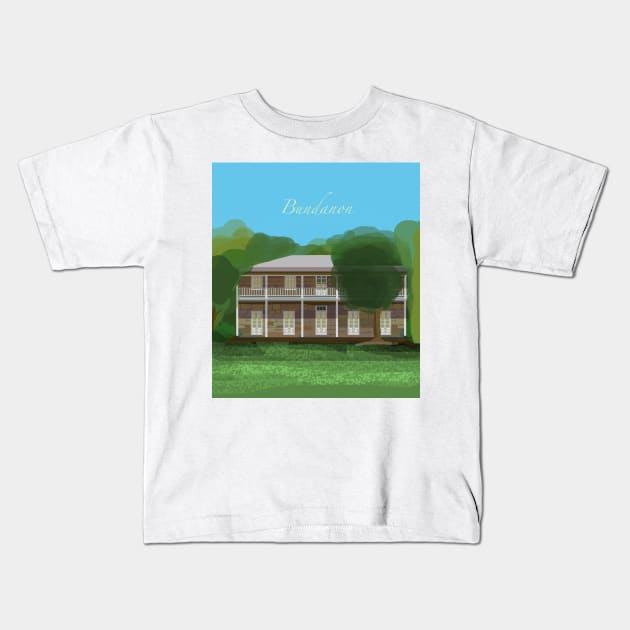 Bundanon Shoalhaven Historic Architecture Kids T-Shirt by Donnahuntriss